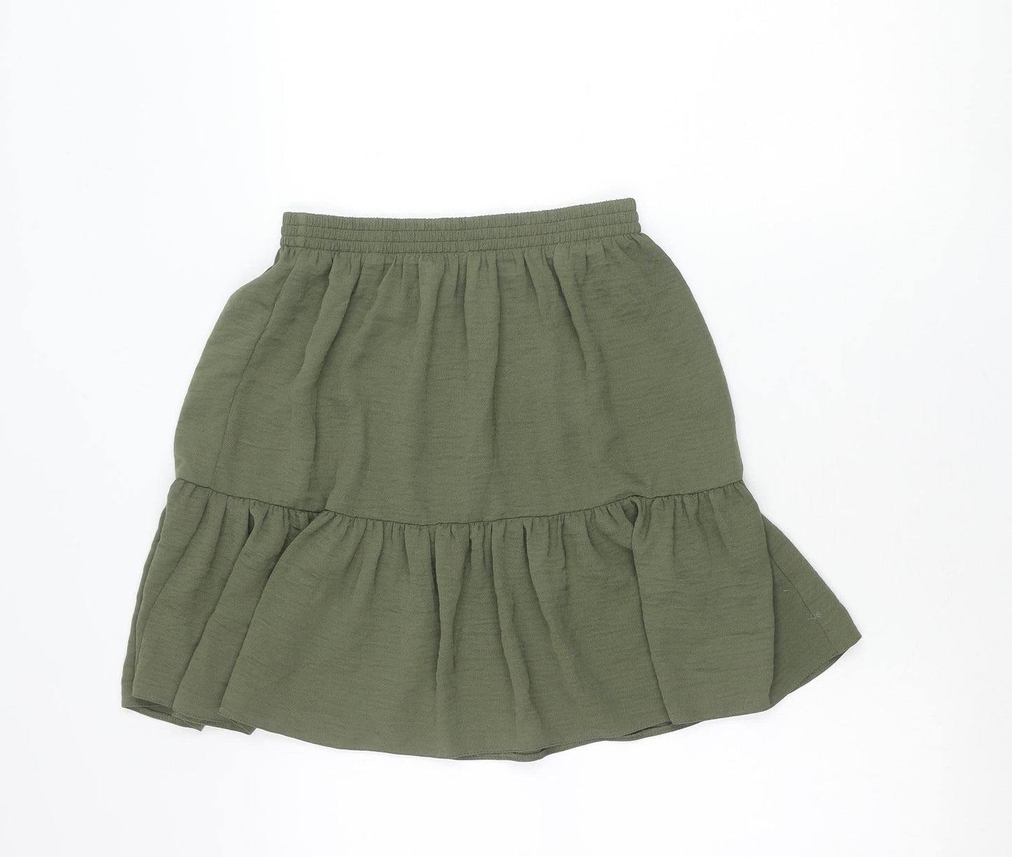 New Look Women’s Green Peasant Short Skirt Size 8 Polyester Summer Casual