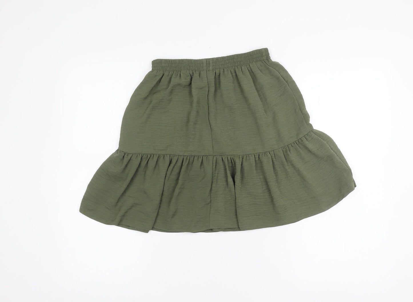 New Look Women’s Green Peasant Short Skirt Size 8 Polyester Summer Casual