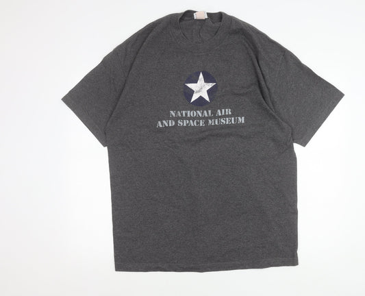 Smithsonian Men’s Grey XL Graphic T-Shirt National Air & Space Museum
