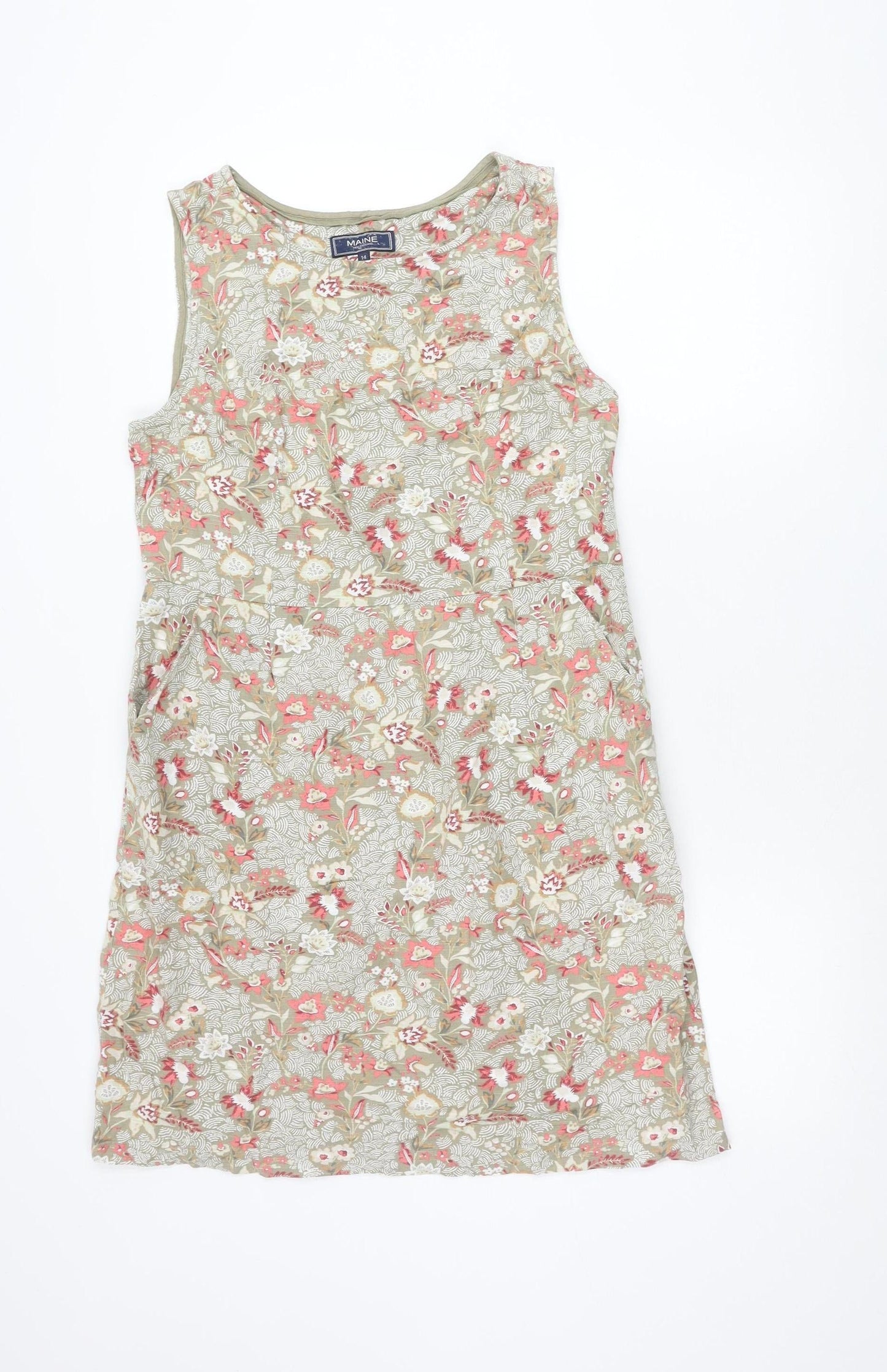 Maine New England Womens Multicoloured Floral Shift Dress Size 14