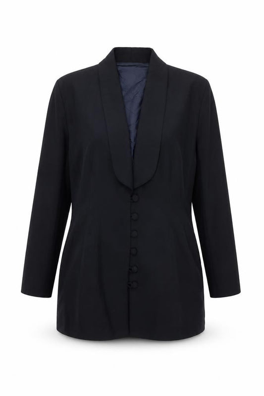 Classic Woman Black Shawl Collar Suit Jacket Size 14 Women’s Formal Workwear