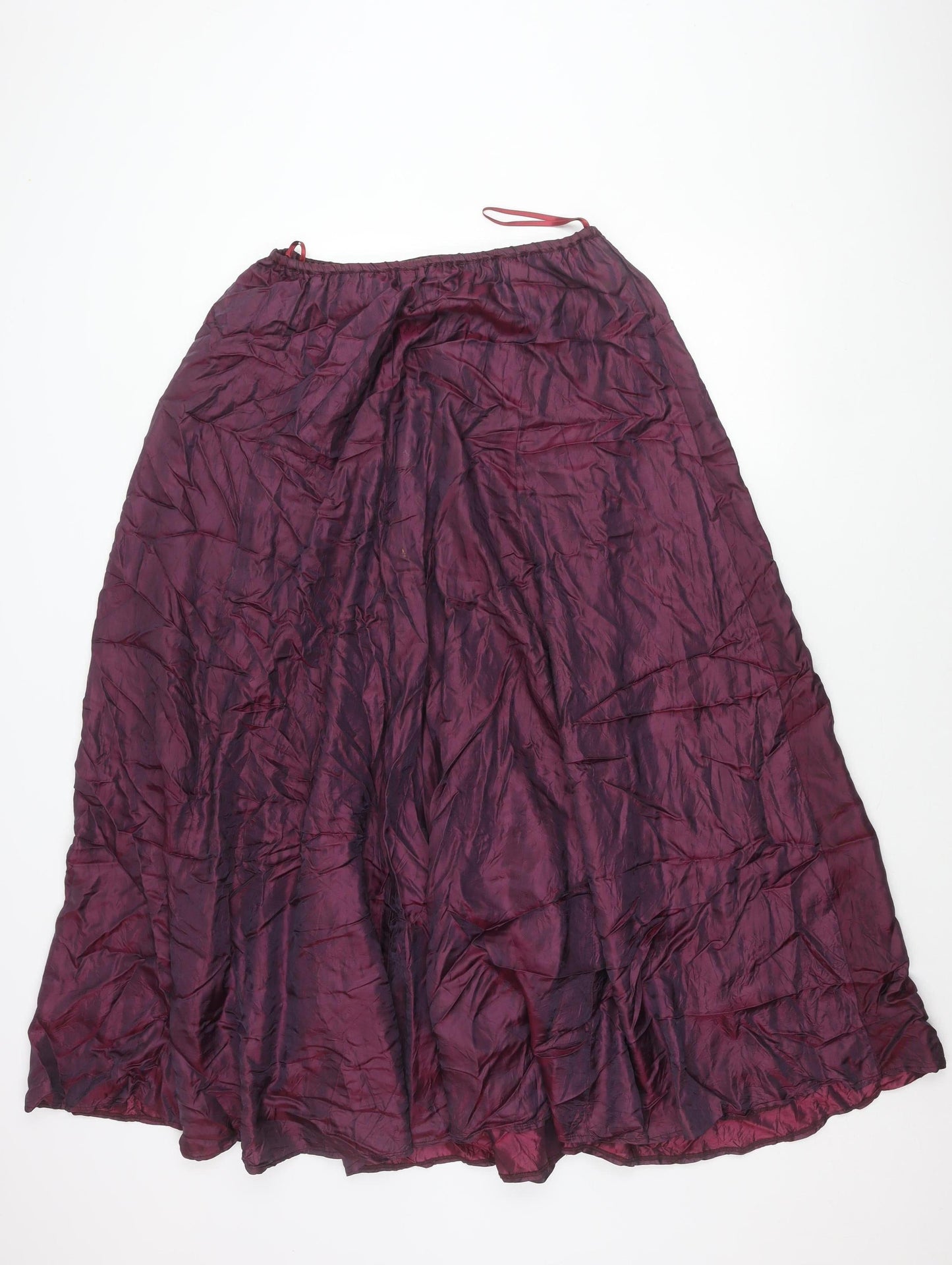 Dorin Frankfurt Womens Purple Midi A-Line Skirt Size 10 Viscose