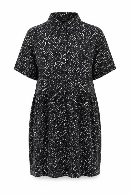 Missguided Women’s Black Polka Dot Shift Mini Dress UK 10
