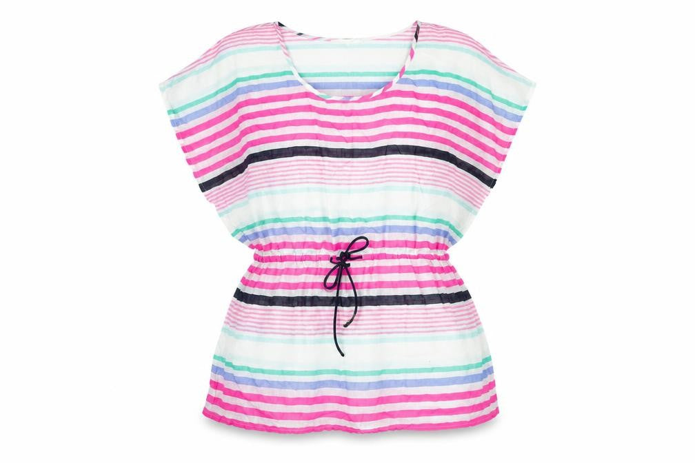 Accessorize Womens Multicoloured Striped Cotton Tunic Blouse M