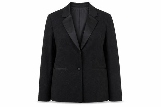 Tu Women Black Size 8 Tuxedo Blazer Jacket Shawl Lapel