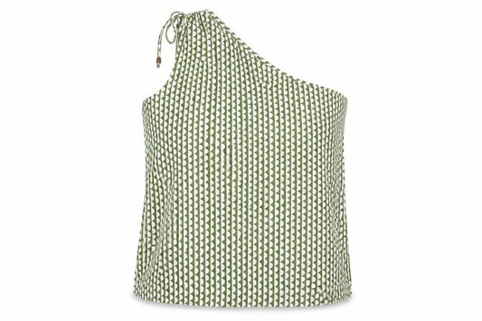 Marks and Spencer Women’s Green One Shoulder Blouse Size 24 Linen Blend