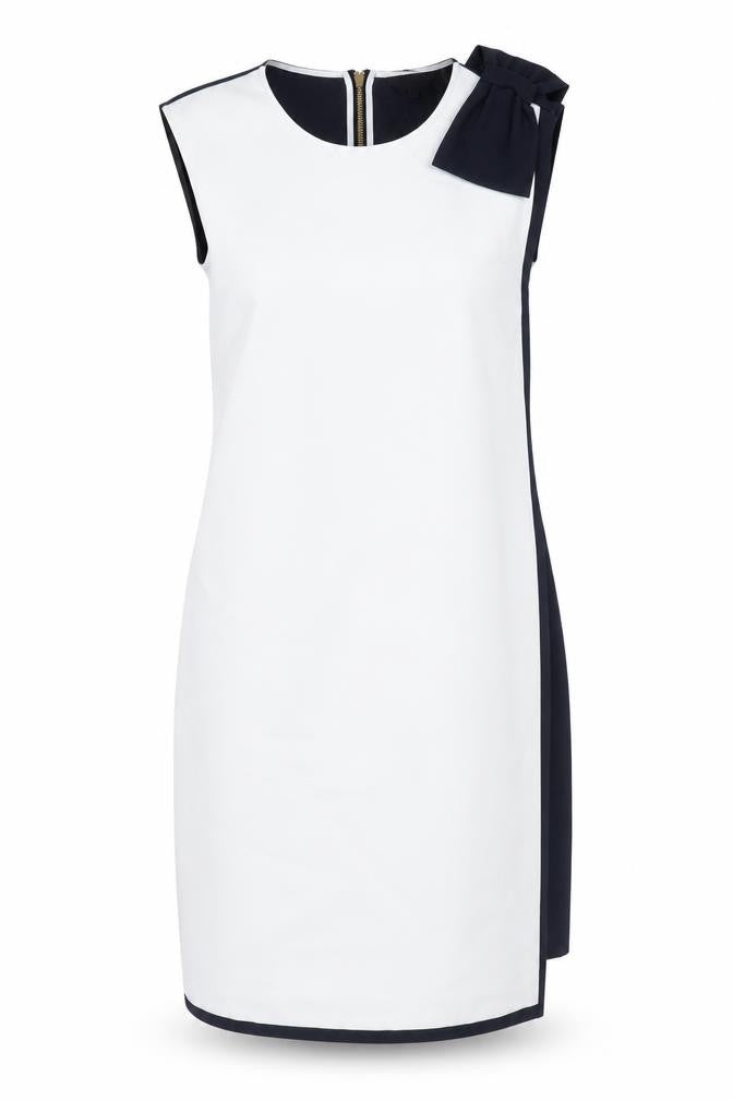 Ted Baker Women’s Black White Colourblock Bow Sheath Dress Size 12
