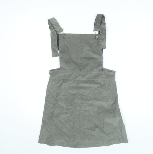 Nancy's Boutique Women’s Grey Corduroy Pinafore Dress Size 14
