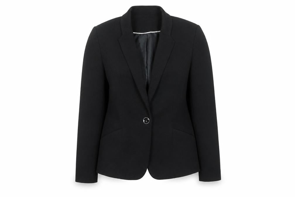 Tu Women Black Size 16 Notch Lapel Blazer Jacket Workwear
