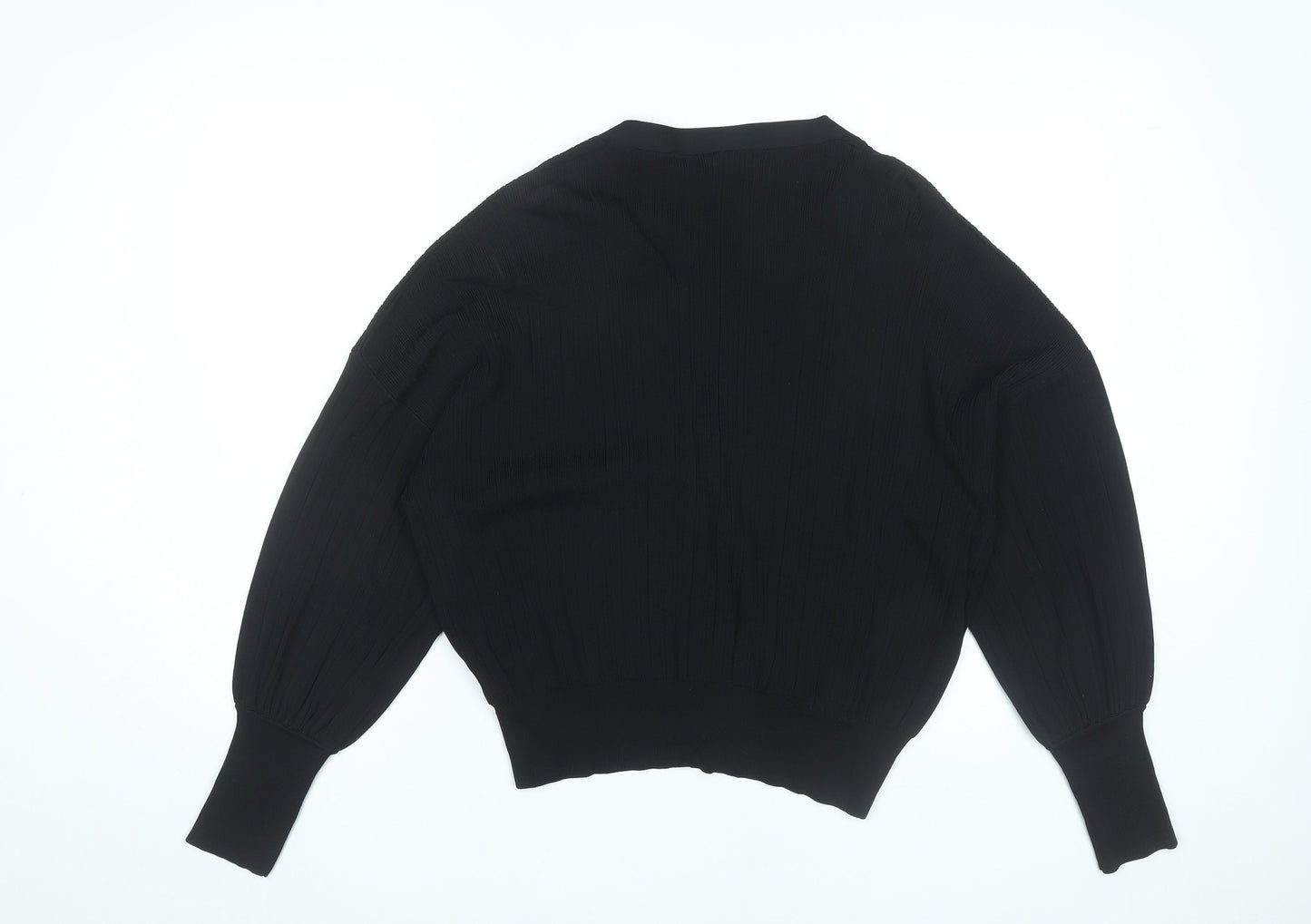 Marks and Spencer Women’s Black L Cardigan V-Neck Long Sleeve Knit