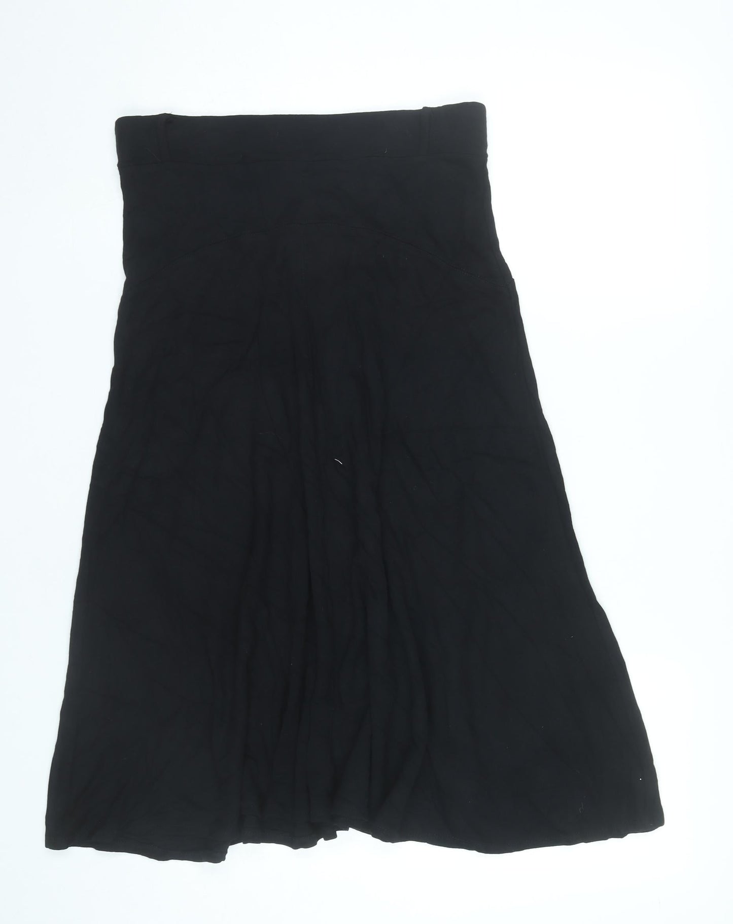 Just Elegance Women Black Size 14 A-Line Midi Skirt Stretch