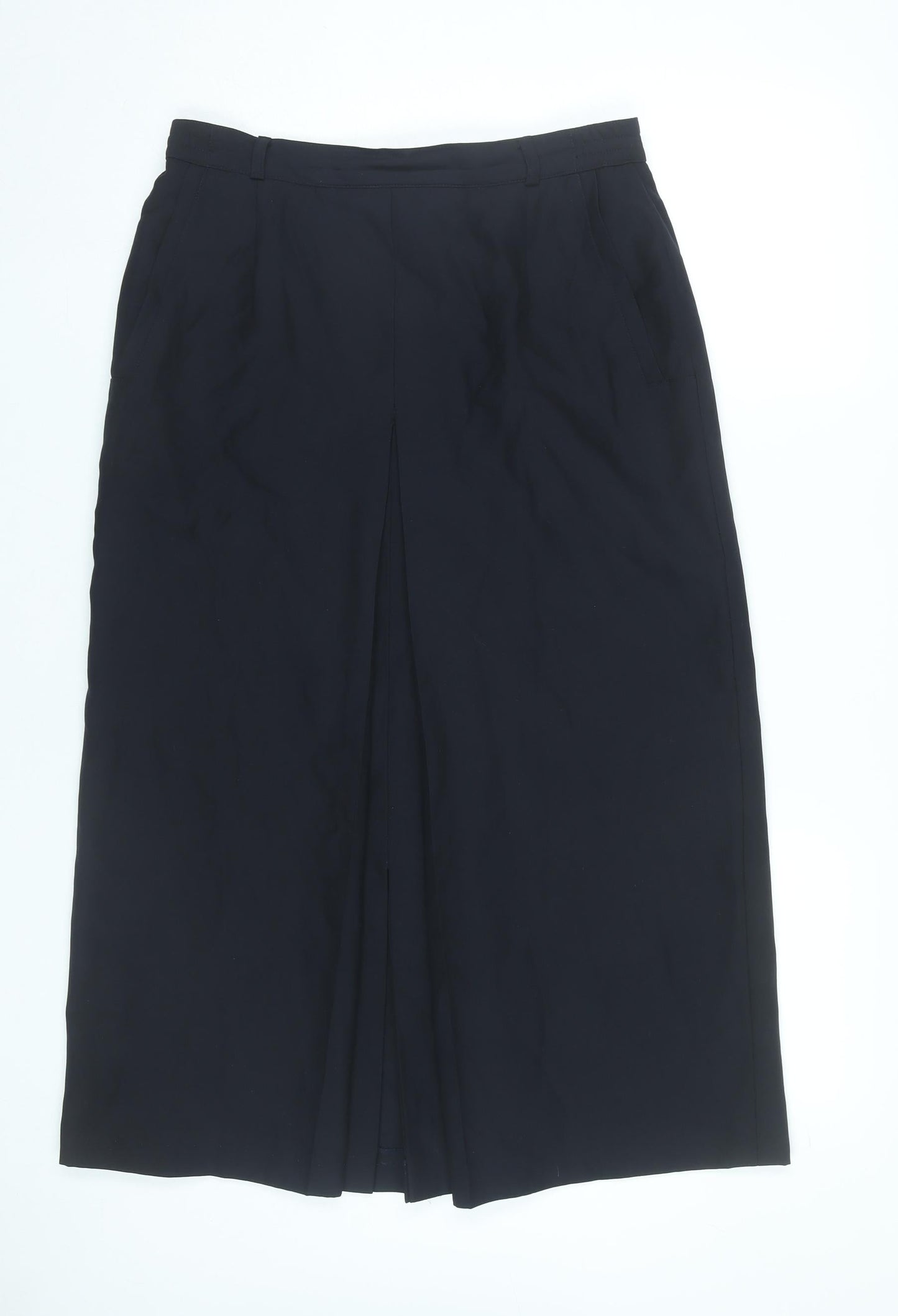 Yarell Womens Black Size 14 Midi Pencil Skirt With Pockets