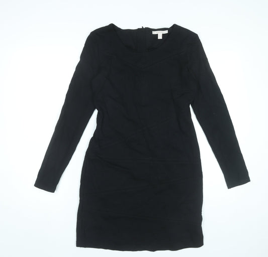 Esprit Women's Black Bodycon Dress M Long Sleeve Knee Length