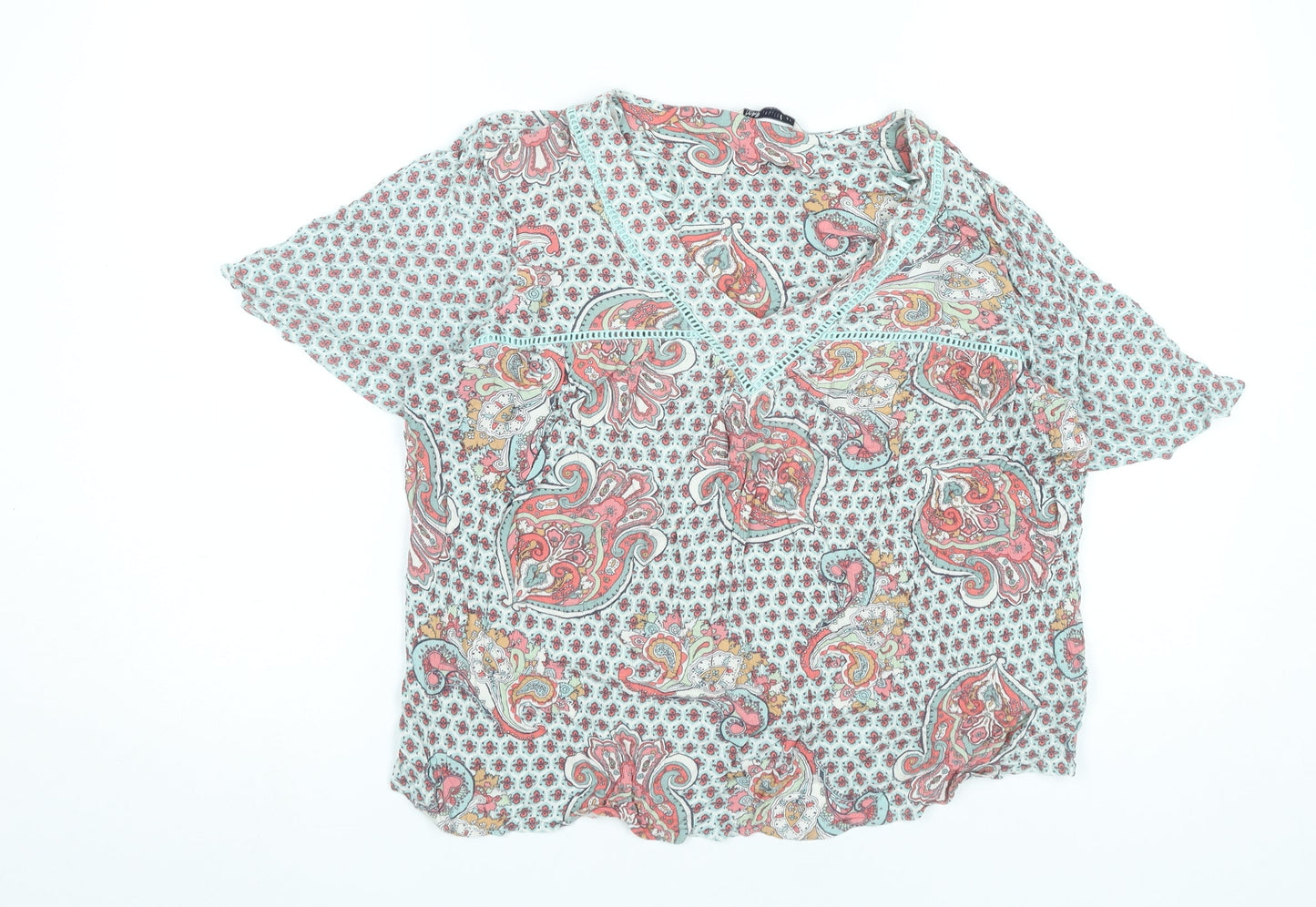 Marks and Spencer Women’s Multicoloured Paisley Viscose Blouse UK 14