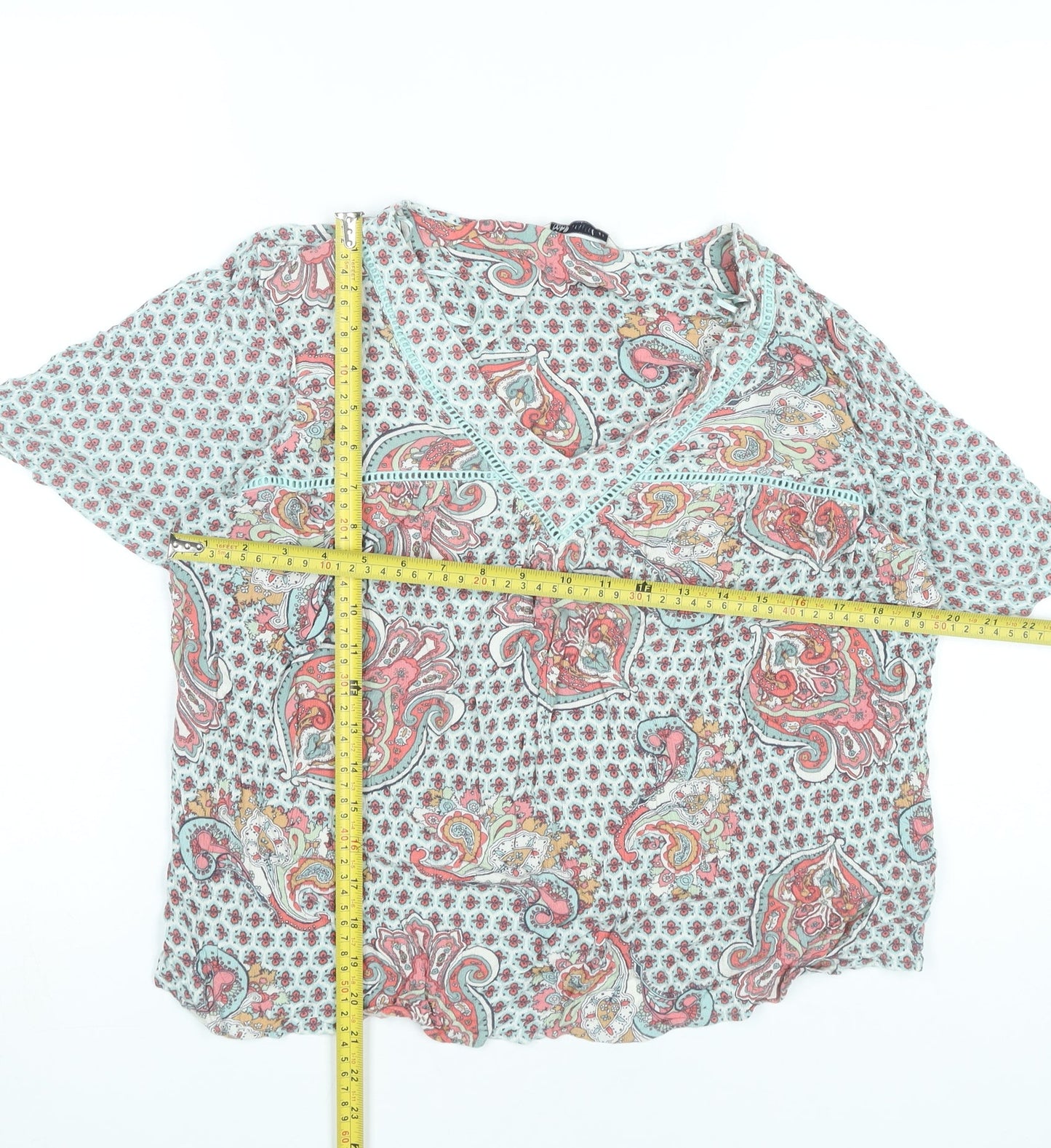 Marks and Spencer Women’s Multicoloured Paisley Viscose Blouse UK 14