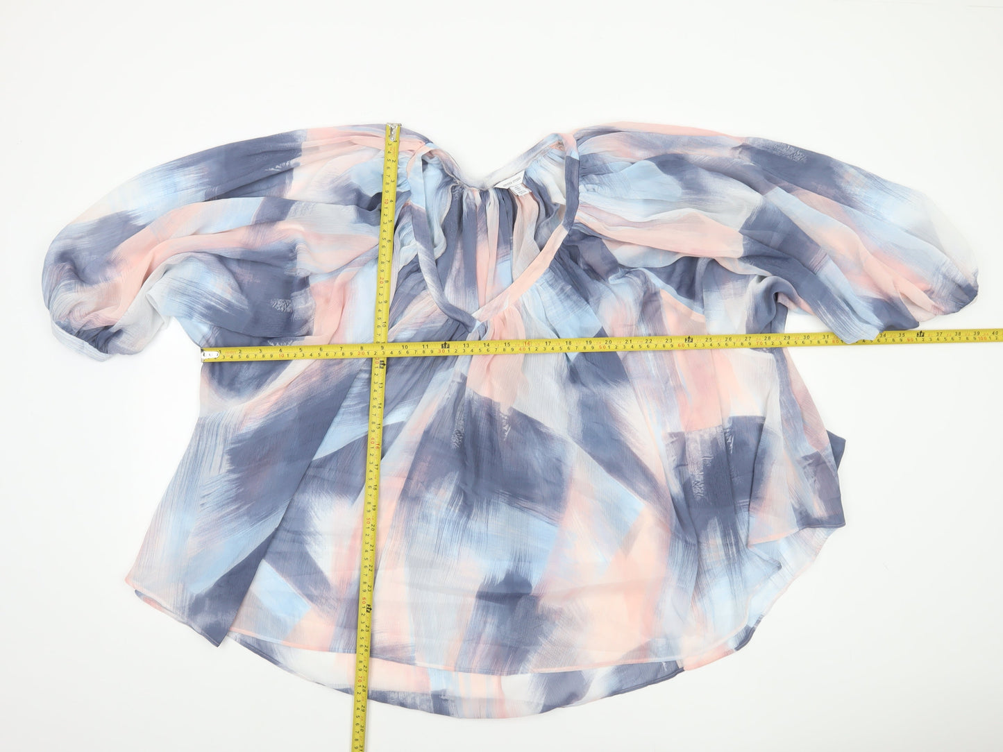 Sonder Studio Women’s Multicoloured Size 16 Chiffon Tunic Blouse