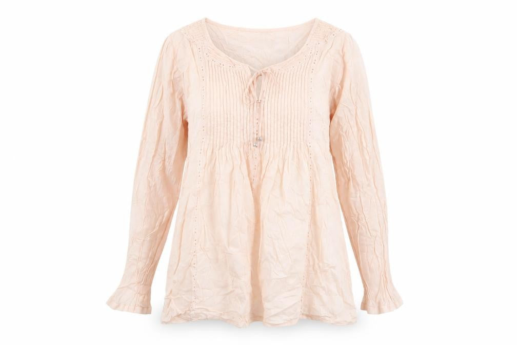 Laura Ashley Women’s Beige Cotton Tunic Blouse Size 14