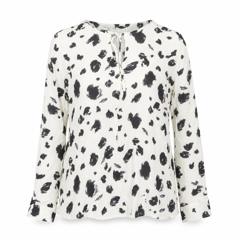 Marks & Spencer Womens Black White Animal Print Blouse Size 10