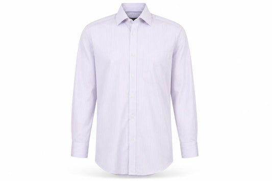 Marks & Spencer Men's Multicoloured 14.5 Regular Fit Striped Button-Up Shirt