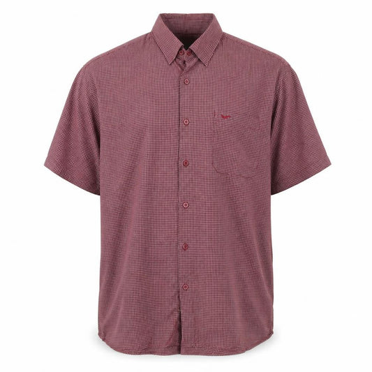 Wolsey Men’s Red XL Check Short Sleeve Button-Up Shirt
