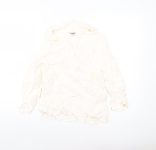 Cath Kidston Women’s Ivory Viscose Tunic Blouse Size 10 Long Sleeve