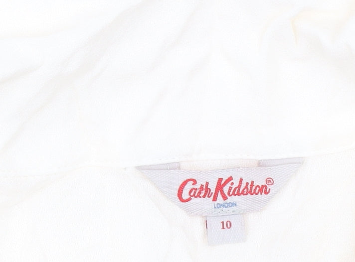 Cath Kidston Women’s Ivory Viscose Tunic Blouse Size 10 Long Sleeve