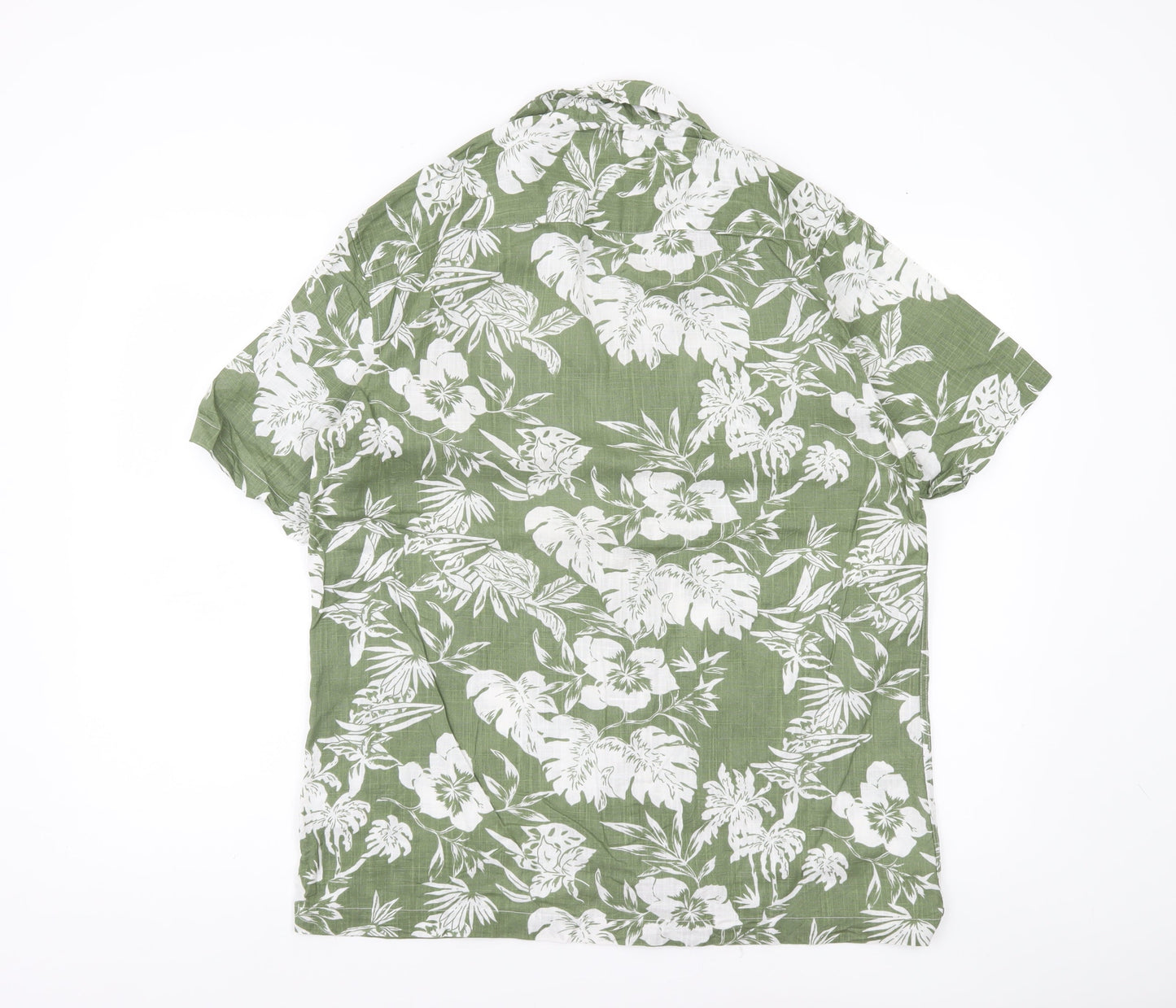 Next Men’s Green Floral Slim Fit Hawaiian Shirt L 42-44"
