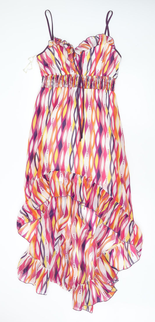 Teeze Me Women’s Multicoloured Size 8 Hi-Low Slip Dress