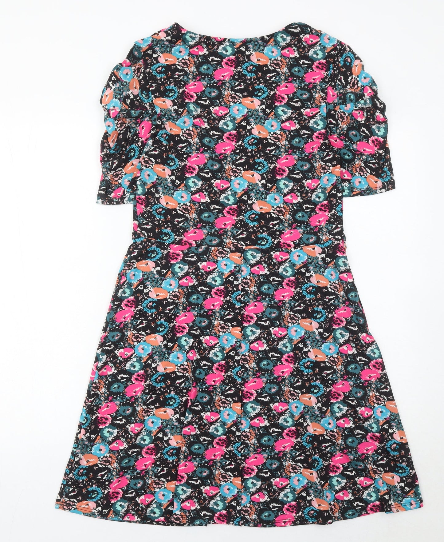 Next Women’s Multicoloured Floral A-Line Knee Length Dress Size 10