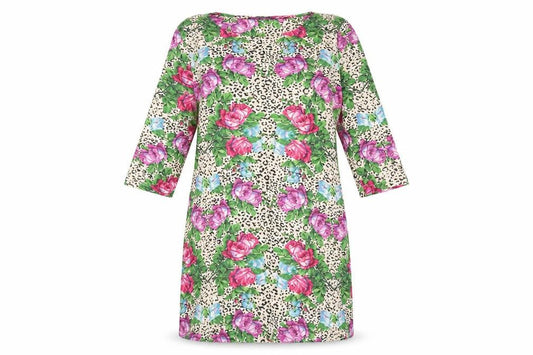 Next Women’s Multicoloured Floral Animal Print Shift Dress Size 12