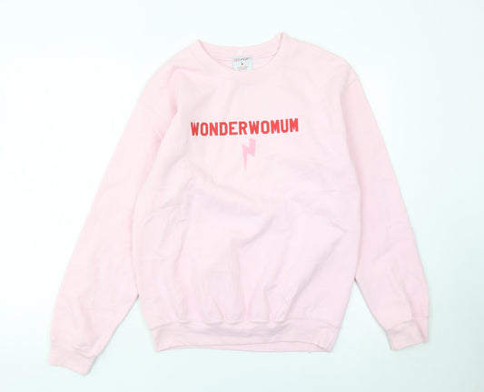 Rock On Ruby Womens Pink WonderWomum Sweatshirt M Cotton