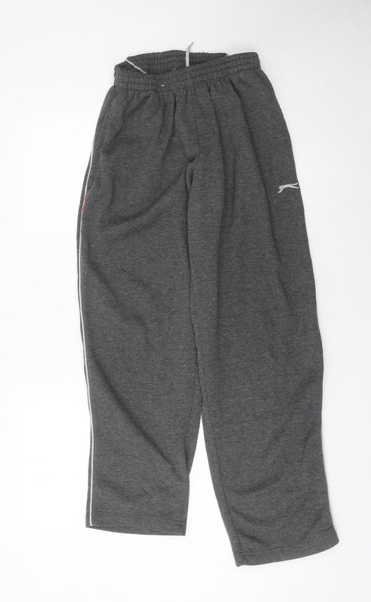 Slazenger Men's Grey Sweatpants S Regular Fit Elastic Waist