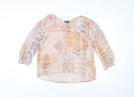 Cerulean Women’s Multicoloured Floral Tunic Blouse S