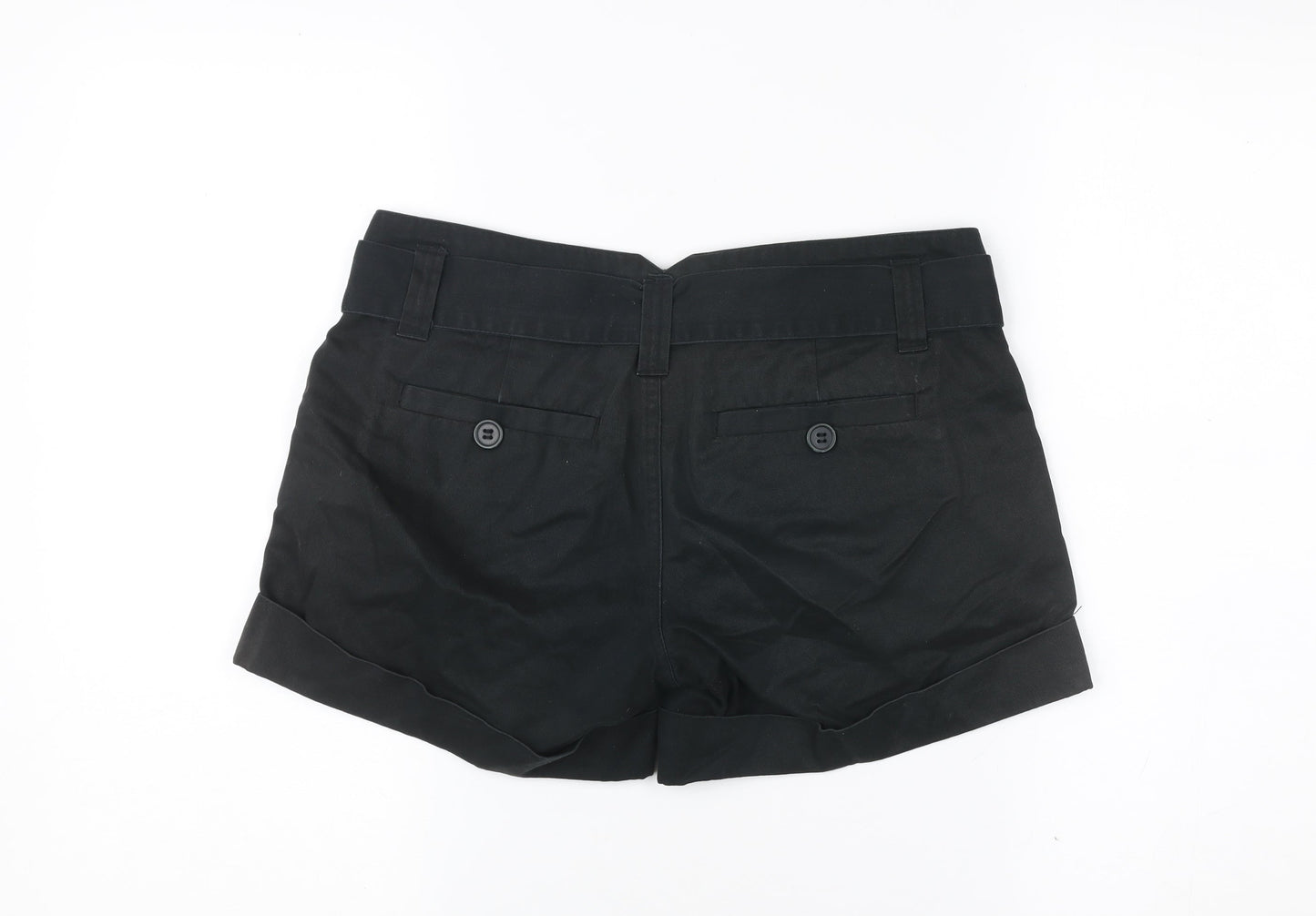 Just Jeans Women’s Black Chino Shorts Size 8 Cotton Belted