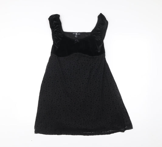 Daisy Street Women’s Black A-Line Velvet Dress Size 10 Party Cocktail