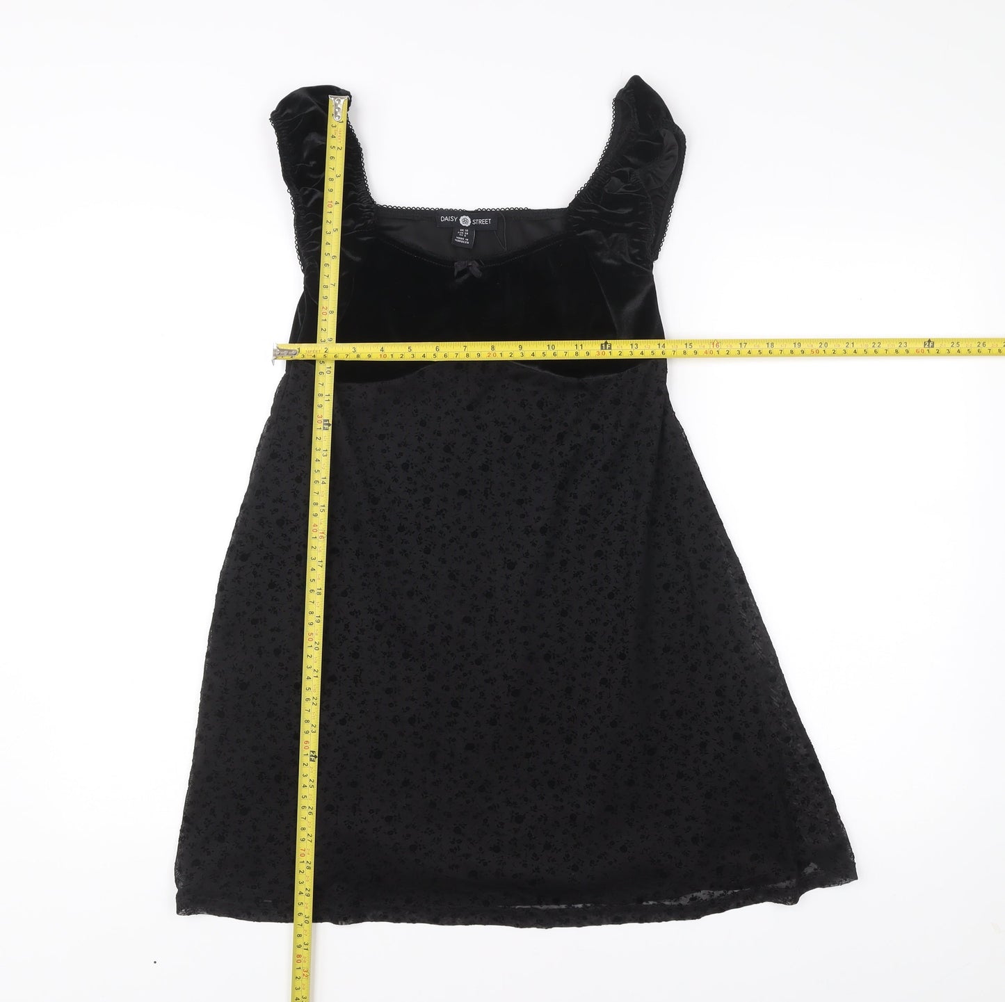 Daisy Street Women’s Black A-Line Velvet Dress Size 10 Party Cocktail