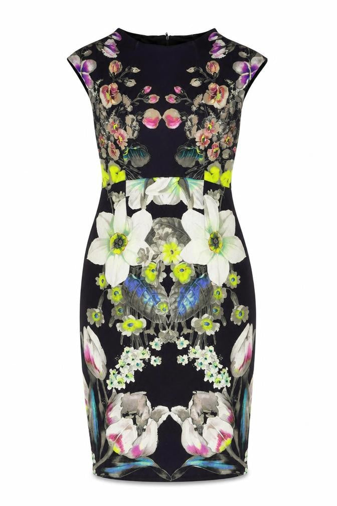 ASOS Maternity Womens Multicoloured Floral Sheath Dress Size 10