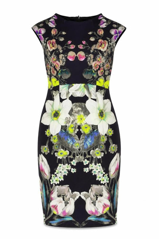 ASOS Maternity Womens Multicoloured Floral Sheath Dress Size 10