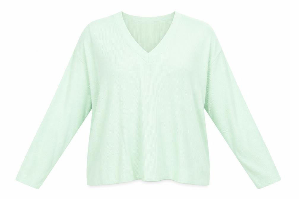 Marks & Spencer Womens Green XL V-Neck Pullover Jumper