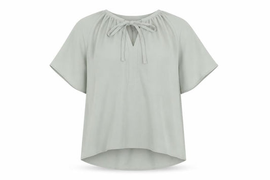 H&M Women’s Green Blouse Size 12 Short Sleeve Tunic Style