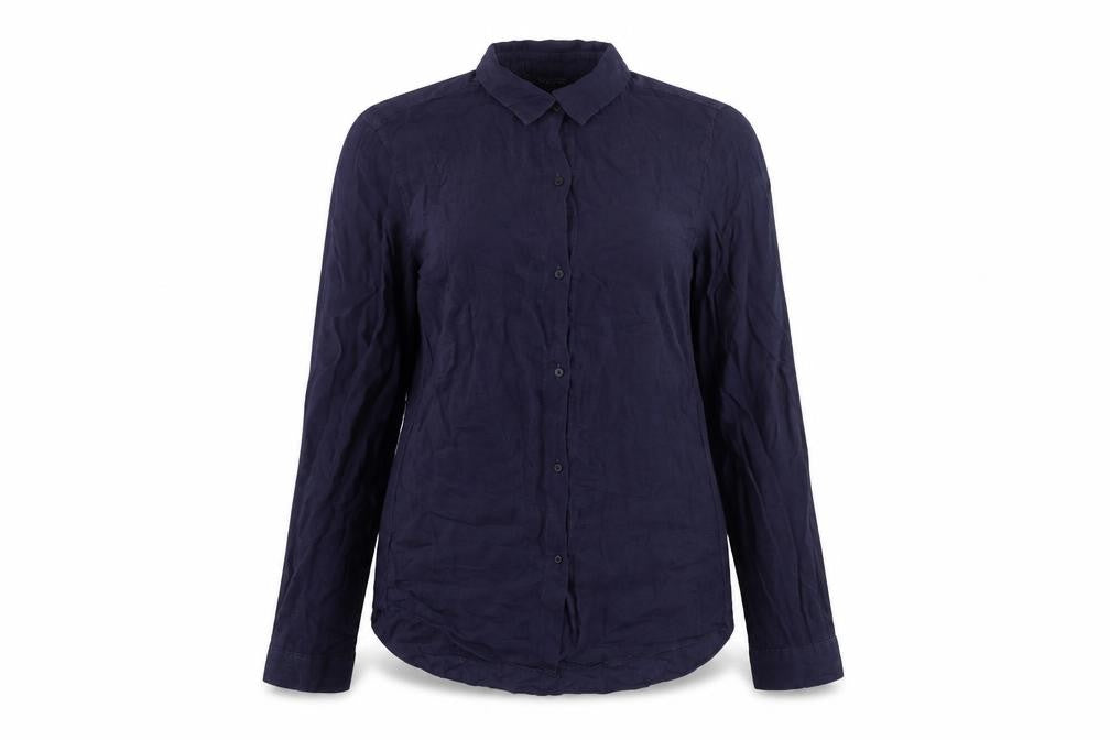 Zara Woman Women's Blue Button-Up Shirt Size S Long Sleeve