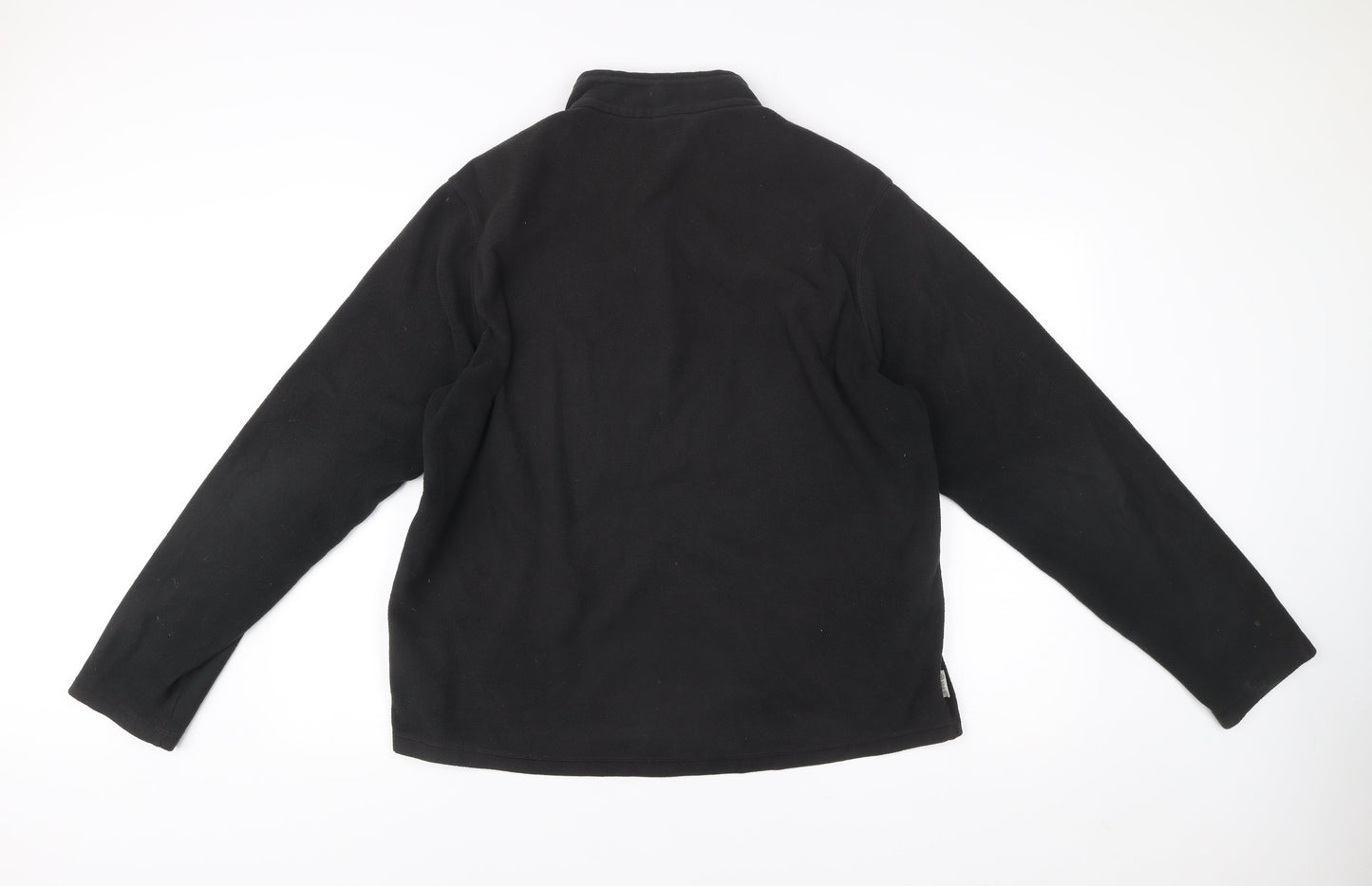 Decathlon Mens Black 2XL Pullover Fleece Sweatshirt Half Zip