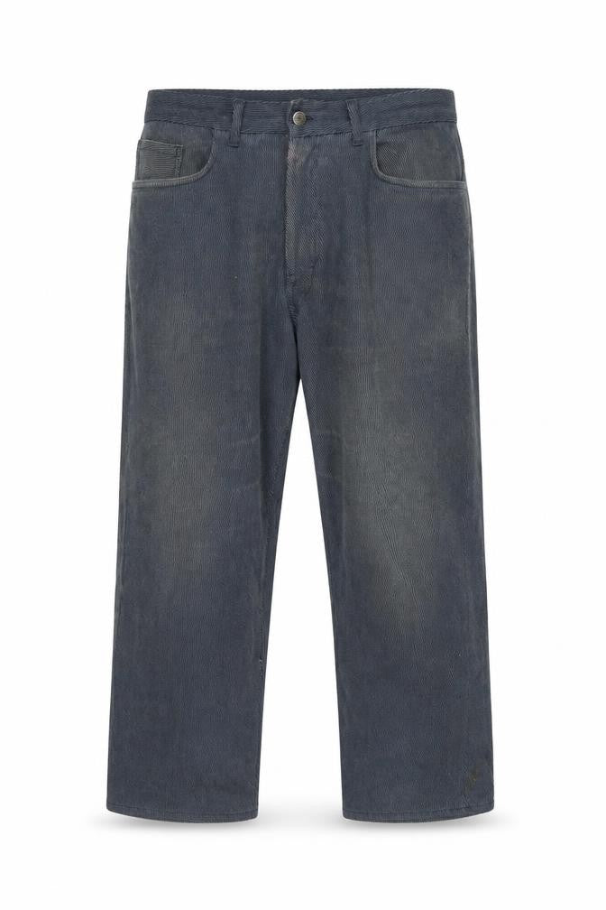 Recover Men’s Blue 36S Straight Leg Cotton Blend Casual Trousers