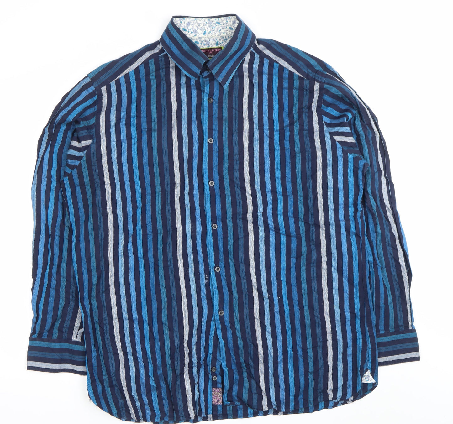 Marks & Spencer Men’s Blue Striped XL 44/46 Dress Shirt
