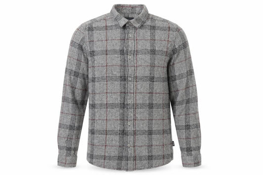 Only & Sons Men Grey Slim Fit Plaid Cotton Button-Up Shirt M