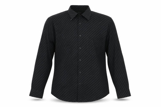 Taylor & Reece Men’s Black Striped Long Sleeve Button-Up Shirt Size 16