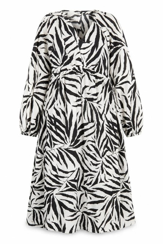 Marks & Spencer Women’s Black White Zebra Midi Shift Dress Size 12