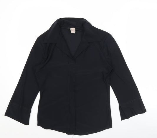 Rebel Rebel Womens Black Button-Up Long Sleeve Shirt M/L