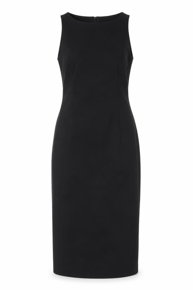 LCW Casual Women’s Black Sheath Knee Dress S Sleeveless Work Party