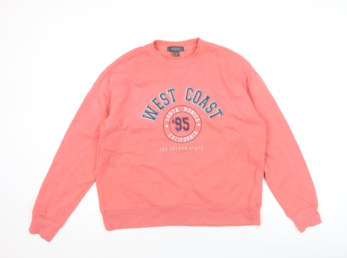 Primark Women’s Pink Graphic Pullover Sweatshirt Size S 10/12